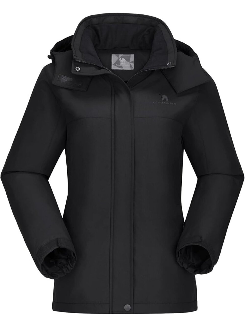 〽️Women's Black Winter Ski Snow Coat Warm Fleece Mountain Waterproof Jackets